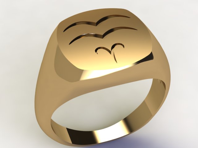 Anello Acquario / Ariete Oro 18k