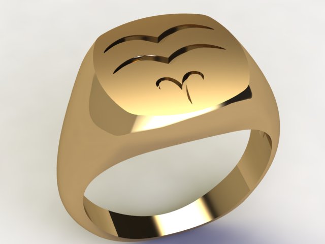 Anello Acquario / Ariete Oro 9k