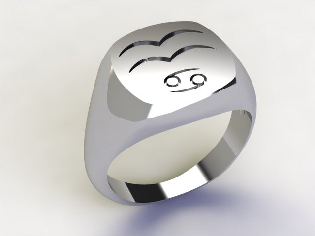 Anello Acquario / Cancro argento 925