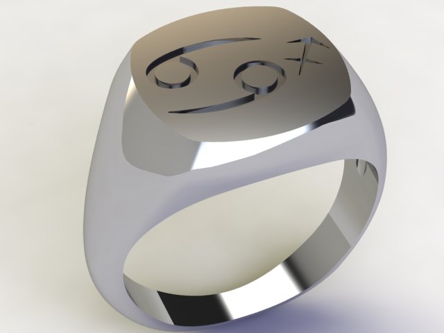 Anello Cancro / Sagittario Argento 925