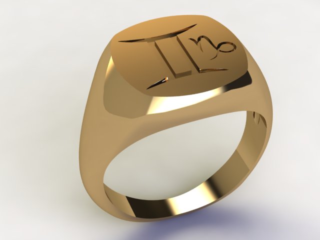Anello Gemelli / Capricorno Oro 18k