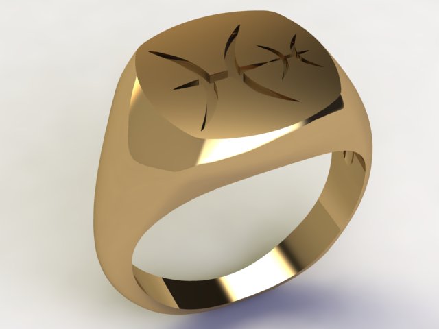 Anello Pesci / Pesci Oro 9k