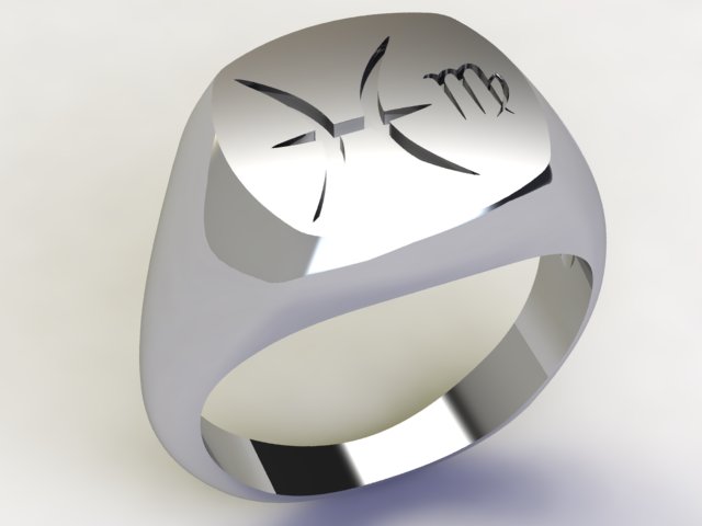 Anello Pesci / Vergine Argento 925