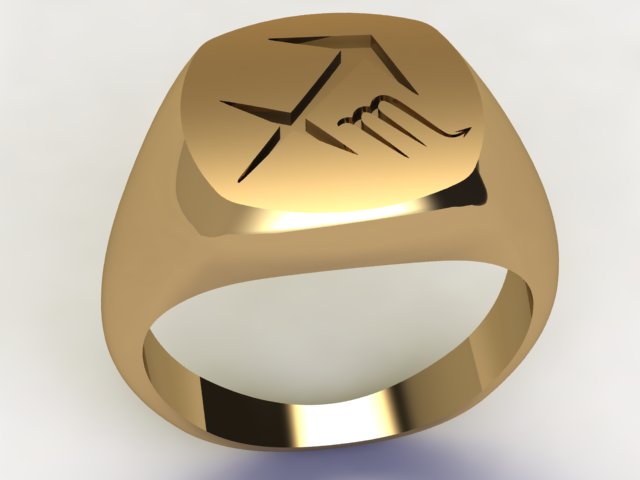 Anello Sagittario / Scorpione Oro 9k