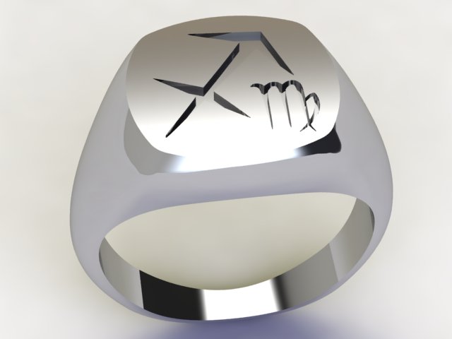 Anello Sagittario / Vergine Argento 925