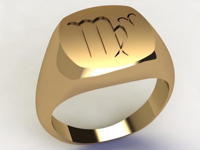 Anello Vergine / Ariete Oro 9k