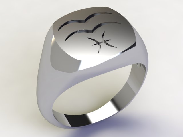 Anello Acquario / Pesci Argento 925