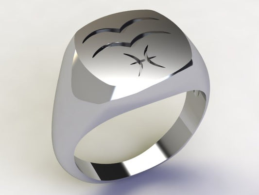 Anello Acquario / Pesci Argento 925