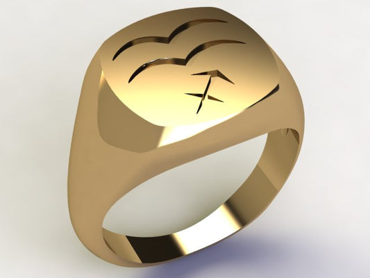 Anello Acquario / Sagittario Oro 9k