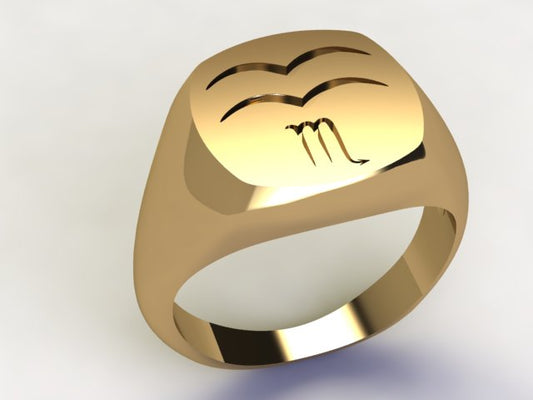 Anello Acquario / Scorpione Oro 18k