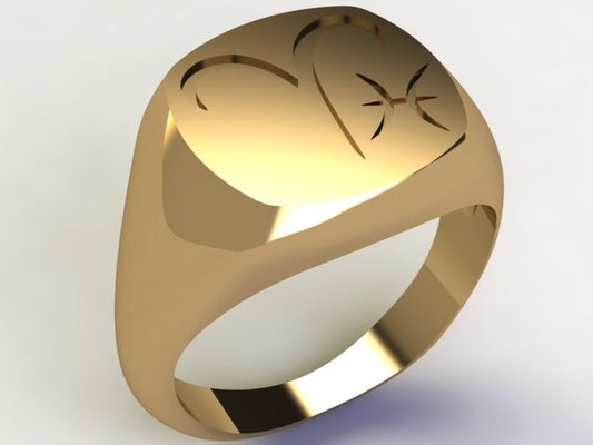 Anello Ariete / Pesci Oro 9k