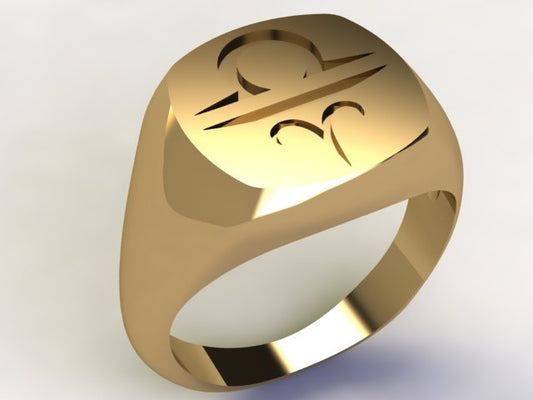 Anello Bilancia / Ariete Oro 18k