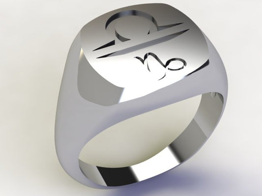 Anello Bilancia / Capricorno Argento 925