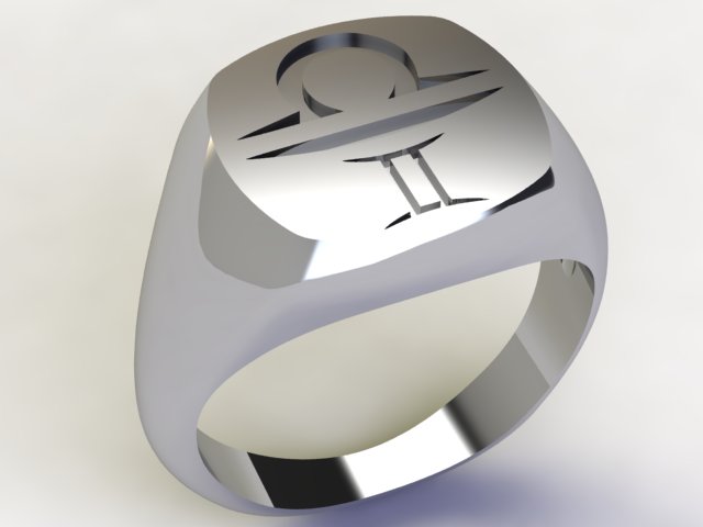 Anello Bilancia / Gemelli Argento 925
