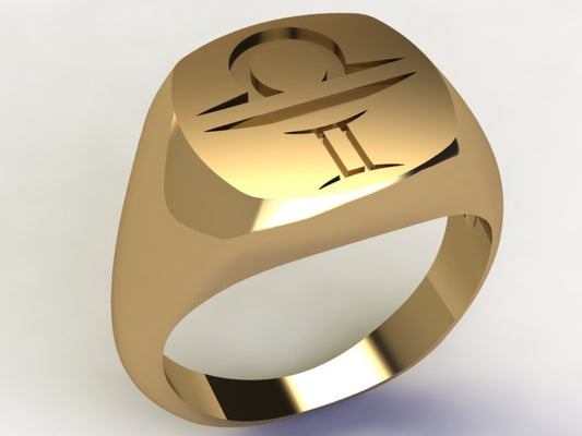 Anello Bilancia / Gemelli Oro 18k