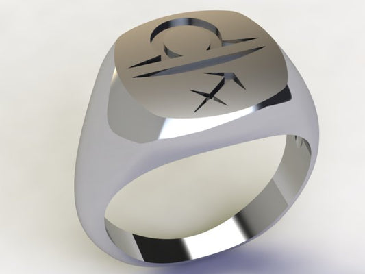 Anello Bilancia / Sagittario Argento 925