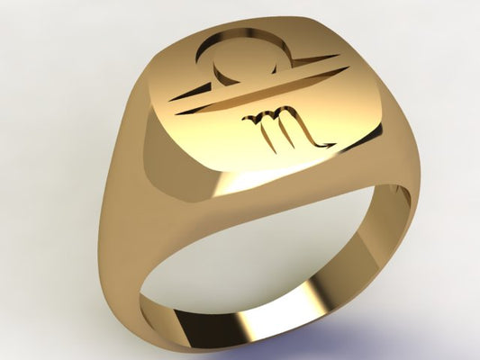 Anello Bilancia / Scorpione Oro 9k