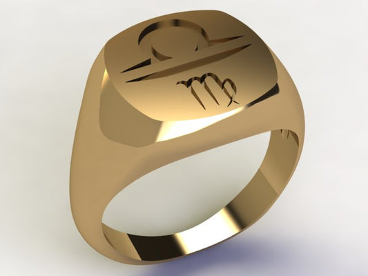 Anello Bilancia / Vergine Oro 9k