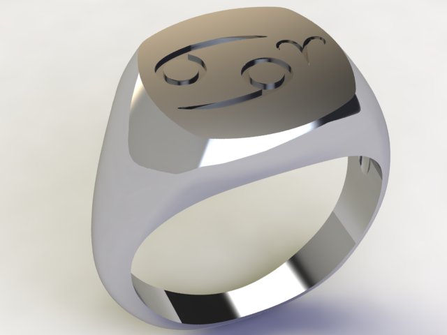 Anello Cancro / Ariete Argento 925