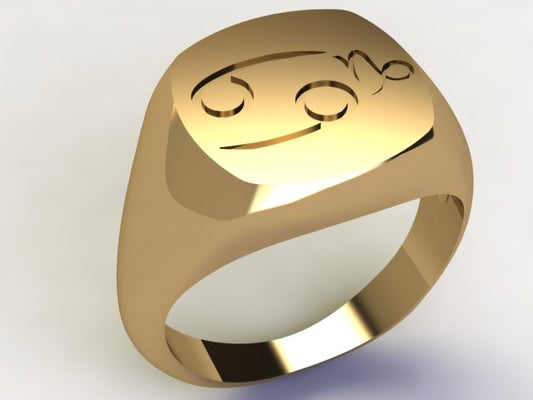 Anello Cancro / Capricorno Oro 9k