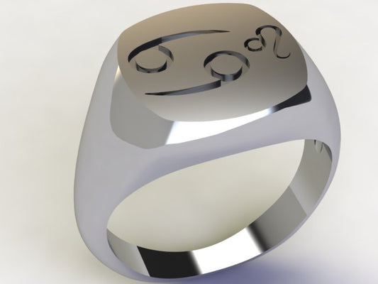 Anello Cancro / Leone Argento 925