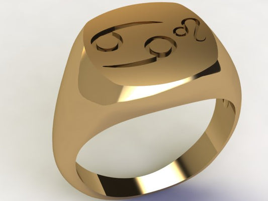 Anello Cancro / Leone Oro 9k