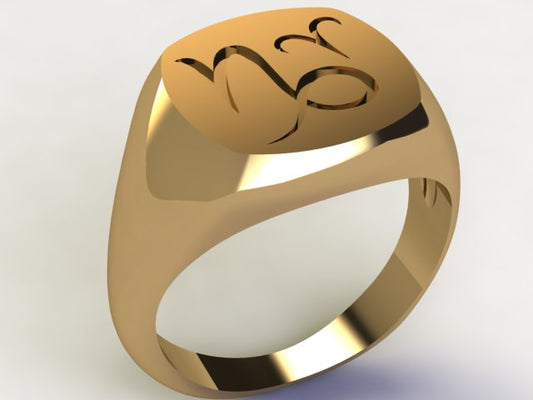 Anello Capricorno / Ariete Oro 9k