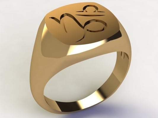 Anello Capricorno / Bilancia Oro 18k