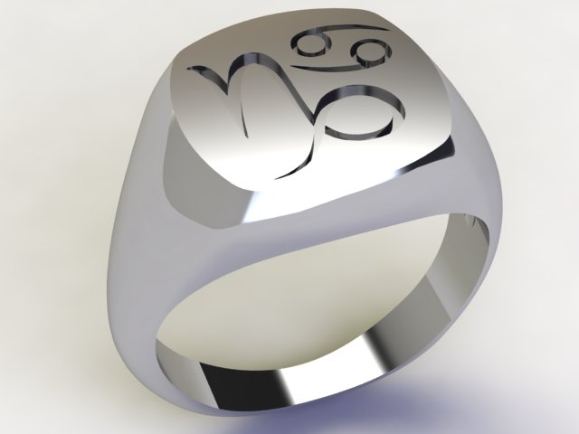 Anello Capricorno / Cancro Argento 925