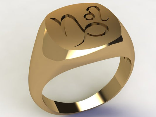 Anello Capricorno / Leone Oro 9k