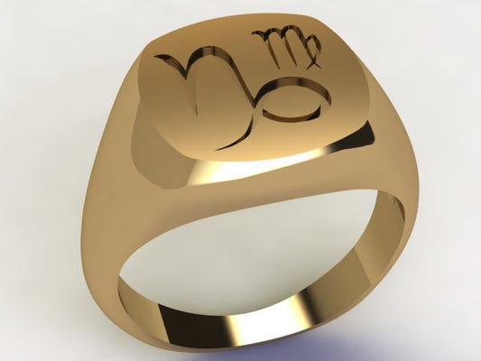 Anello Capricorno / Vergine Oro 9k