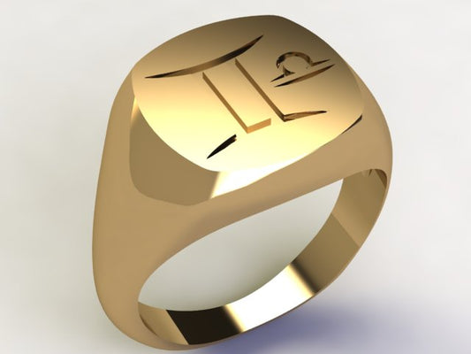 Anello Gemelli / Bilancia Oro 9k