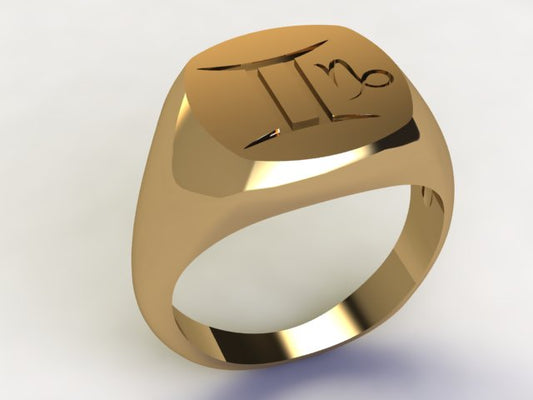 Anello Gemelli / Capricorno Oro 9k
