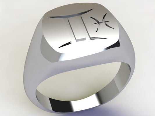 Anello Gemelli / Pesci Argento 925
