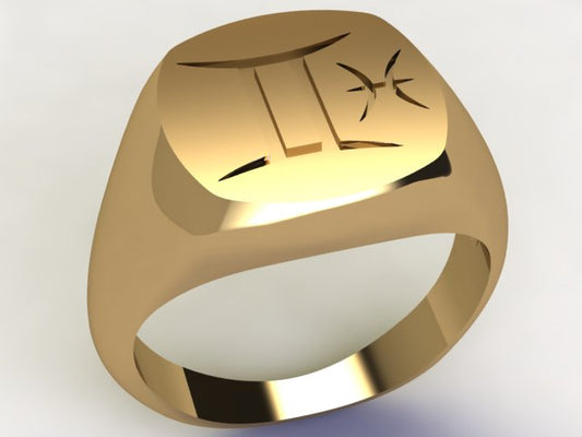 Anello Gemelli / Pesci Oro 9k