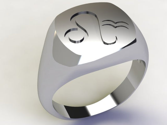 Anello Leone / Acquario Argento 925