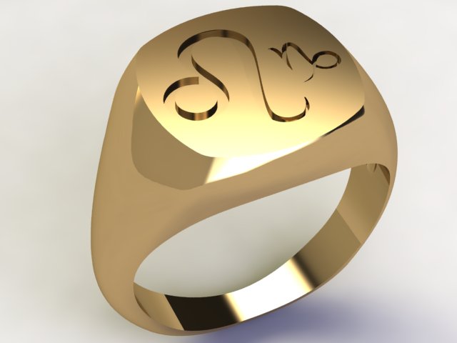 Anello Leone / Capricorno Oro 9k