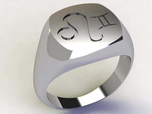 Anello Leone / Gemelli Argento 925