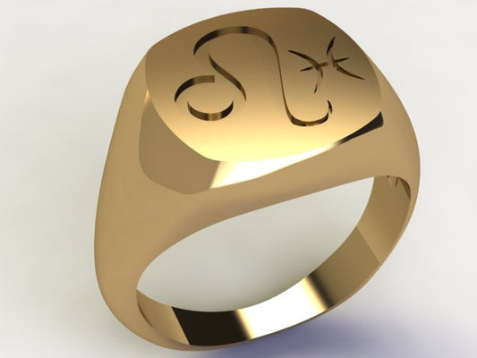 Anello Leone / Pesci Oro 18k