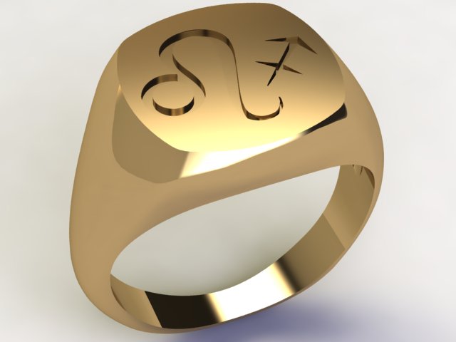 Anello Leone / Sagittario Oro 18k