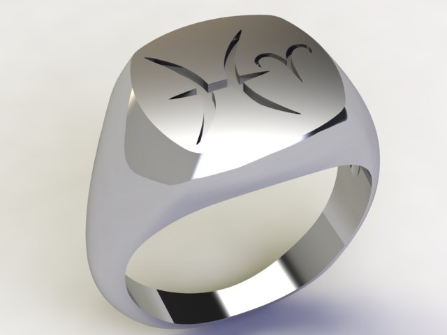 Anello Pesci / Ariete Argento 925