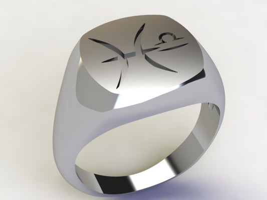 Anello Pesci / Bilancia Argento 925