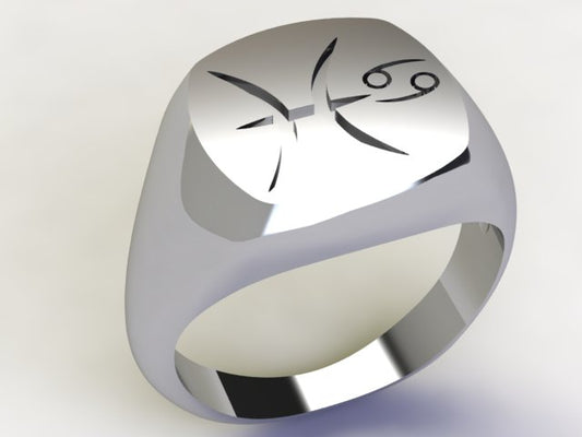 Anello Pesci / Cancro Argento 925