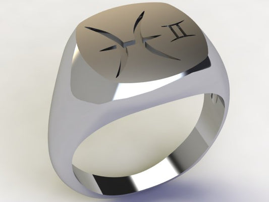 Anello Pesci / Gemelli Argento 925