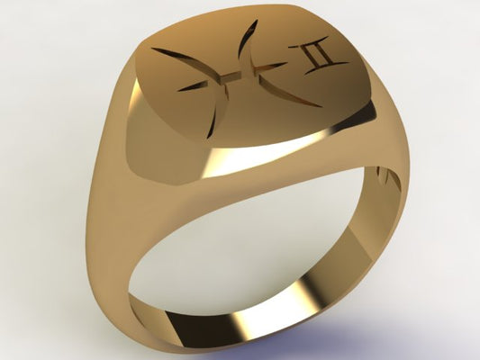 Anello Pesci / Gemelli Oro 9k