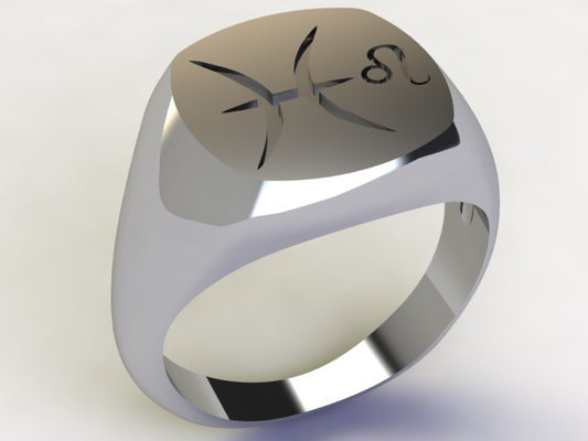 Anello Pesci / Leone Argento 925
