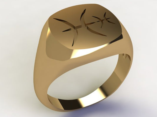 Anello Pesci / Pesci Oro 9k