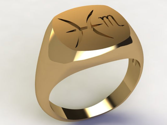 Anello Pesci / Scorpione Oro 18k