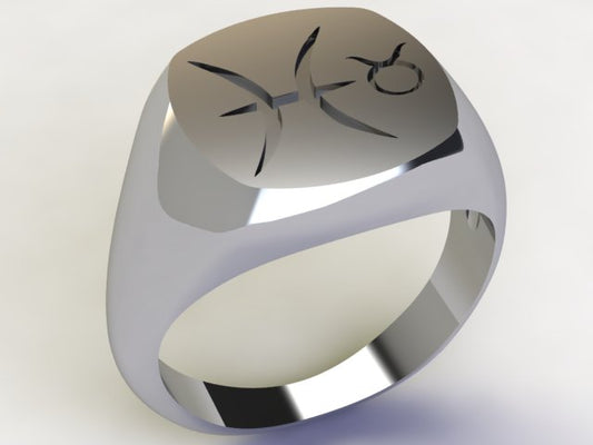Anello Pesci / Toro Argento 925