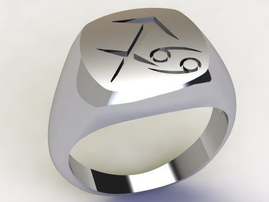 Anello Sagittario / Cancro Argento 925